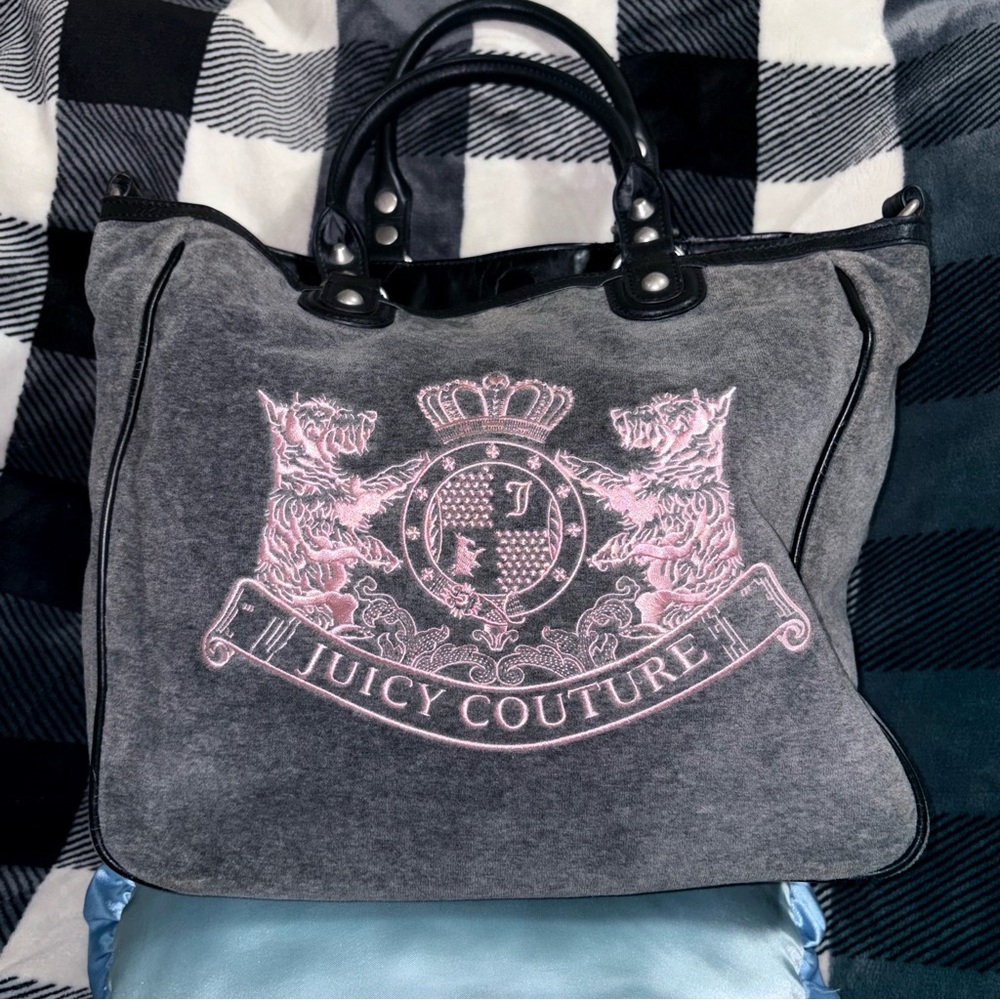Juicy Couture Bag 💖 Vintage Pink & Grey Scottie Dog Design
